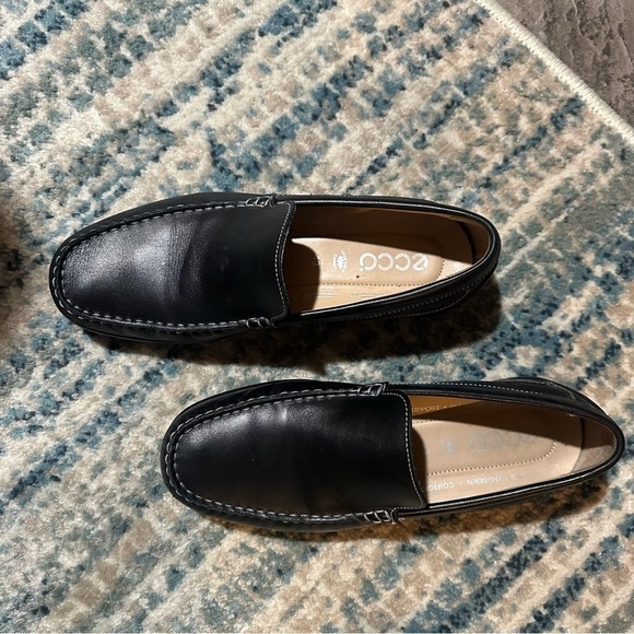 ECCO VEGETABLE TANNED MEN\'S LOAFERS BLACK LEATHER - Size 9/9.5 EUR 43 main image 12